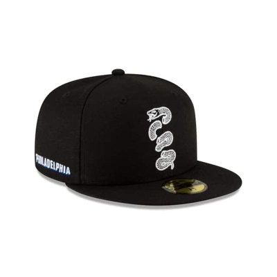 Philadelphia 76ers Gorra | New Era NBA City Edition Alt 59fifty Fitted Cap Mexico - Negros